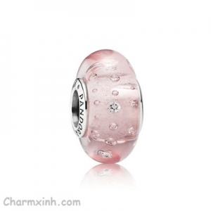Charm glass hồng bọt GL016 Pink Effervescence Murano Glass Charm - PANDORA